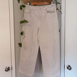 Madewell Straight Leg Jeans in Light Beige